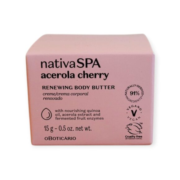 Nativa Spa Acerola Cherry Renewing Brazilian Body Butter NWT - Picture 4 of 9